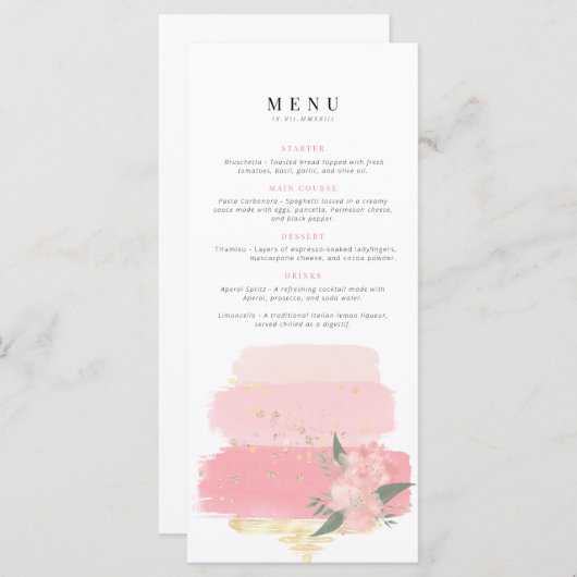 Menu d'anniversaire | Menu de célébration | Récept (Devant / Derrière)