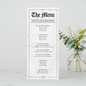 Menu d'anniversaire personnalisé, interactif noir  (Debout devant)