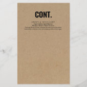 Menu d'appariement Cigar & Whiskey (Dos)