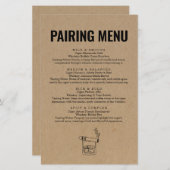 Menu d'appariement Cigar & Whiskey (Devant / Derrière)