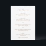 Menu Daria Taupe Mariage moderne<br><div class="desc">Menu mariage moderne avec le titre et votre monogramme dans un script élégant.</div>