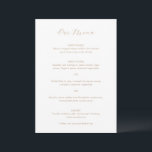 Menu Daria Taupe Mariage moderne<br><div class="desc">Menu mariage moderne avec le titre et votre monogramme dans un script élégant.</div>