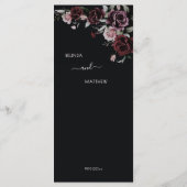 Menu Dark Moody Roses Wedding (Dos)