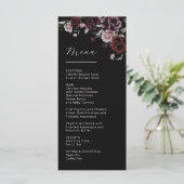 Menu Dark Moody Roses Wedding (Debout devant)