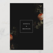 Menu DarkRomantic Floral Hollandais Master Mariage (Dos)