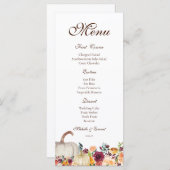 Menu d'automne, Menu de Thanksgiving, Menu Friends (Devant / Derrière)