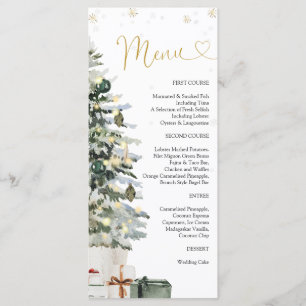 Menu de Baby Shower Arbre de Noël