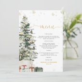 Menu de Baby Shower Arbre de Noël (Debout devant)