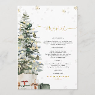 Menu de Baby Shower Arbre de Noël
