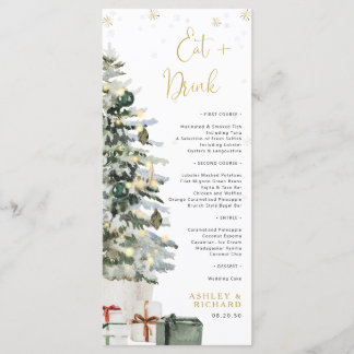 Menu de Baby Shower Arbre de Noël
