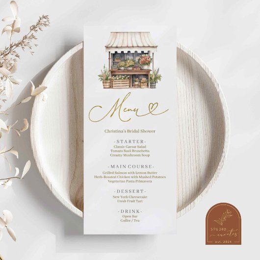 Menu de Baby Shower au Marché des Fleurs