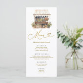 Menu de Baby Shower au Marché des Fleurs (Debout devant)