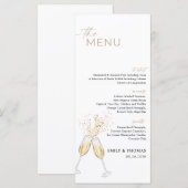 Menu de Baby Shower Bohème (Devant / Derrière)