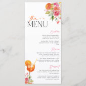 Menu de Baby Shower Coup de Foudre au Spritz Citro (Devant)