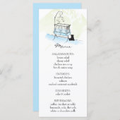 Menu de baby shower de la huche | de bébé (Devant / Derrière)