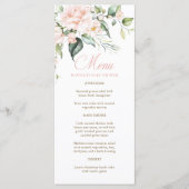 Menu de Baby Shower Fleurs Roses pour Bébé (Devant)