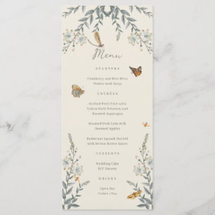 Menu de Baby Shower Little Love Bug Wildflower Bab
