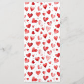 Menu de Baby Shower Ours de la Saint-Valentin (Dos)