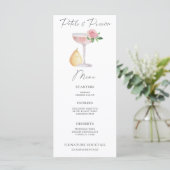 Menu de baby shower Petals and Prosecco (Debout devant)