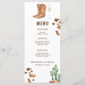 Menu de baby shower pour chaussures occidentales e (Devant)