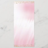 Menu de Baby Shower Princesse en Or Rose (Dos)