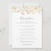 Menu de baiser classique Fleur sauvage Mariage Car (Devant)