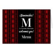 Menu de bande verticale Motif diamant d'accueil (Devant horizontal)