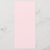 Menu de baptême à ruban rose élégant (Dos)