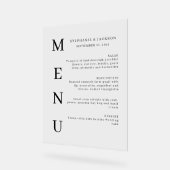 Menu de bar de mariage classique avec calligraphie (Angle)