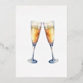 Menu de bar élégant à feuilles d'or pour soirée co (Verso)