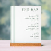 Menu de bar minimaliste blanc sophistiqué (Neutre)
