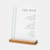 Menu de bar minimaliste blanc sophistiqué (Angle)