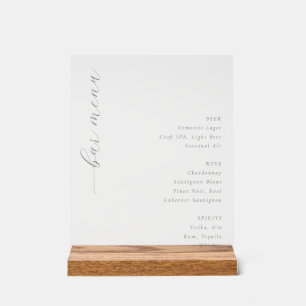 Menu de bar minimaliste en nuances de gris sophist