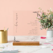 Menu de bar minimaliste sophistiqué (Mariage)