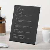 Menu de bar romantique pour mariage panneau de tab (In SItu)