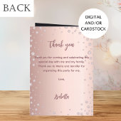 Menu de bienvenue or rose et diamants pour 90e ann