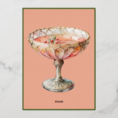 Menu de boissons doré glamour (Verso)