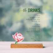 Menu de boissons minimaliste gris élégant (Neutre)