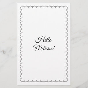 Menu de bordure à échalotes minimaliste avec nom