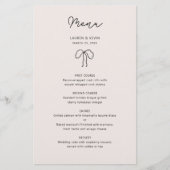 Menu de bordure de ruban Whimsical avec nom (Devant)