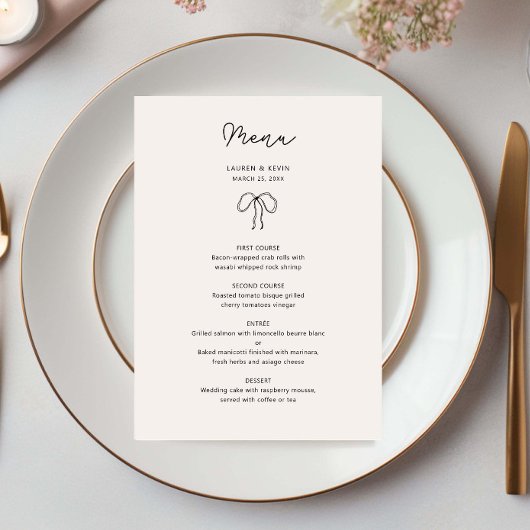 Menu de bordure de ruban Whimsical avec nom