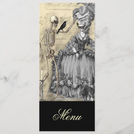 Menu de boule de mascarade de Halloween (Devant)