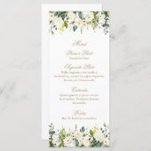 Menu de bouquet blanc (Devant / Derrière)