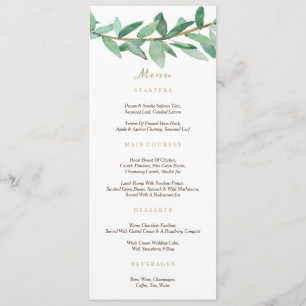Menu de branche d'olivier de laurier