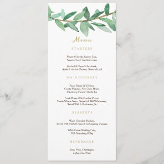 Menu de branche d'olivier de laurier