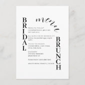 Menu de brunch nuptial de texte minimal (Devant)
