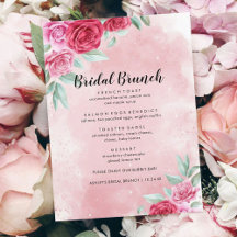 Menu de Brunch Rose moderne