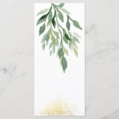 Menu de buffet de mariage avec nom d'invité unique (Dos)