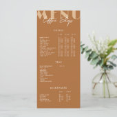 Menu de café moderne minimaliste (Debout devant)