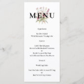 Menu de calligraphie florale de printemps (Devant)